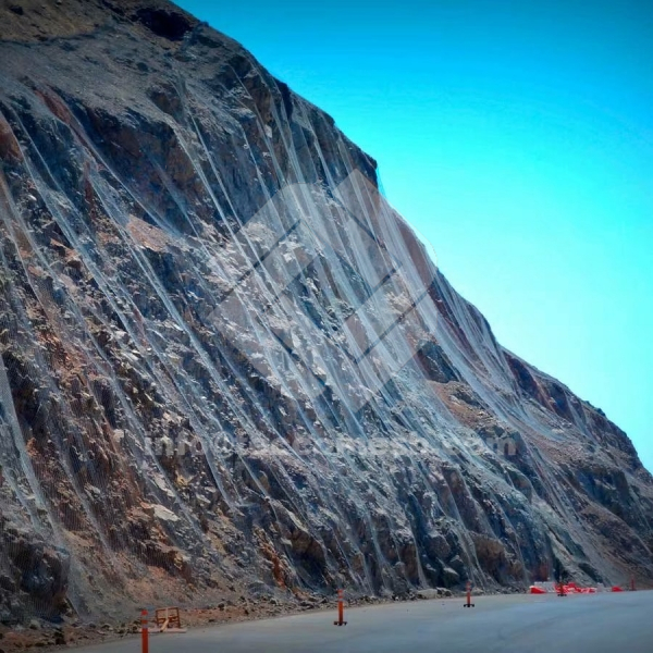 Tecco slope stabilization system is an important active protection type in the rockfall barrier projects